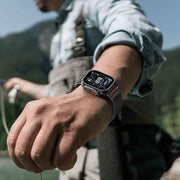 Milanese Loop for Apple Watch Ultra 4/3/2 Band 49mm 40/41/42/44/45/46mm Men | Tactical Mecha Strap,Military-Grade Design,Magnetic Metal Mesh Wristband,iWatch Ultra 2/3/4 Series 12/11/10/9/8/7/6/5/4 SE