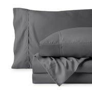 Bare Home Queen Sheet Set - 1800 Ultra-Soft (Queen, Grey) | Deep Pockets 6 to 15 Inches, Breathable, Hypoallergenic, Hotel Luxury, Easy Fit, Soft, All-Season