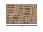 TYUU Waffle Bath Mat, Boho Bathroom Rugs Non Slip Washable, 30x20 Khaki | Super Absorbent Quick Dry Bath Rug, Non-Slip Backing, Soft Waffle Boho Farmhouse Bathroom Mats, Tub, Shower & Home Decor