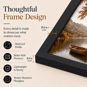 JCJMY 8.5x11 Picture Frame for Wall or Tabletop Display, Black | 8.5 x 11 Certificate Photo Frame with Shatter-Resistant Plexiglass, Sturdy Classic 8.5 by 11 Frame