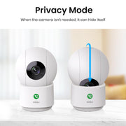 aosu 2K Indoor Camera,Baby Monitor for Home Security with 2.4GHz WiFi only | 360° Home View,One-Touch Calls,Smart Motion Tracking,IR Night Vision & 24/7 Recording,Compatible with Alexa/Google