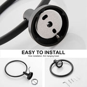 SetSail Towel Holder for Bathroom Wall Matte Black Towel Ring | Stainless Steel Hand Towel Holder Heavy Duty Towel Hanger for Bath, Kitchen