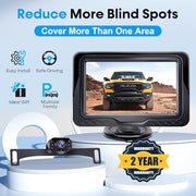 HD 1080P Backup Camera Plug & Play: Fast 60FPS Smooth Real-Time Clear View | 25-Minute Easy to Install, Monitor Easy Setup, Bright and Clear Night Vision, Dustproof & Weatherproof for Cars Trucks SUVs