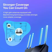 TP-Link AX1800 WiFi 6 Router (Archer AX21 V5) | Dual Band Wireless Internet, Gigabit, Easy Mesh, Works with Alexa - A Certified for Humans Device