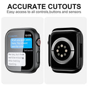 JZK Case with Screen Protector for Apple Watch SE3 Series 6/5/4 40mm,Clear | 2 Pack,for Apple Watch 40mm Cover with Tempered Glass,HD,Slim Guard Bumper,Hard PC Protective Cover for iWatch 6/5/4/SE 40mm