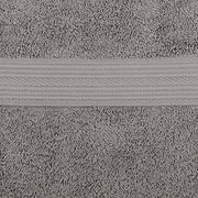 Amazon Basics 6-Piece Fade-Resistant 100% Cotton Towel Set for Bathroom, Soft and Absorbent, 2 Bath Towels, 2 Hand Towels, 2 Washcloths, Gray