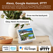 WYZE Duo Cam Pan Indoor/Outdoor IP65 2K 360° Pan/Tilt Smart Home Security Camera with Color Night Vision, Compatible with Alexa & Google Assistant, White