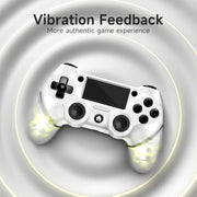 AceGamer 2 Pack for PS4 Controller, Wireless Controller for PS4/Pro/Slim/PC, with Non-Slip Grip of Both Sides and USB-C Cable! (Black and White)
