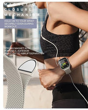 Original Milanese Loop Compatible with Apple Watch Bands for Women & Men | 40/41/42/38mm Stainless Steel Mesh Strap with Magnetic Clasp, Casual & Business, Fits iWatch Series 12 11 10 9 8 7 SE 6 5 4 3
