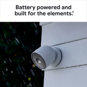 Google Nest Cam Outdoor or Indoor, Battery - Wireless Security Camera | Home security camera, built-in intelligent alerts, 1080p HDR video, works with Google Home and Alexa