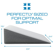 Kolbs Bed Wedge Pillow for Sleep Apnea, FSA Eligible Acid Reflux, and Back Pain Relief, with Chic Jacquard Cover - Headboard Wedges for Sleeping (Standard Width 7.5" Height)
