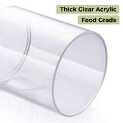 4 Pack Acrylic Qtip Holder Dispenser for Cotton Swabs, Balls, Floss Picks