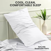 Pillow Covers Queen Size Set of 4, Soft and Comfy Pillow Cases, White | Hotel-Style Comfort, Extra Soft With Envelop Closure for Kids, Women & Men