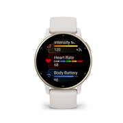 Garmin vívoactive® 5, Health & Fitness GPS Smartwatch, 42mm, Ivory | 24/7 Health Monitoring, Built-In Sports Apps, Sleep Coach, Body Battery™ Energy Monitoring, Workout Benefit & Recovery Time