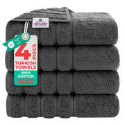 American Soft Linen 100% Cotton Luxury Turkish Towels, 4 PC Bath Towel Set | Soft Absorbent Quick Dry OEKO Tex Standard 100 Certificated Durable Machine Washable Premium Hotel Quality