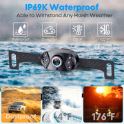 HD 1080P Backup Camera Plug & Play: Fast 60FPS Smooth Real-Time Clear View | 25-Minute Easy to Install, Monitor Easy Setup, Bright and Clear Night Vision, Dustproof & Weatherproof for Cars Trucks SUVs