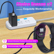 AGVEE 2 Pack 3.3ft Charger for Garmin Watch, L-Shape Charging Cable | For Approach, BarkLimiter, D2, Enduro, Epix, Fenix, Forerunner, Instinct, Quatix, Tactix, Venu, Vivoactive, Vivomove