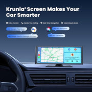 9.26" Wireless Portable Carplay Screen for Apple Car Play Android Auto OTA | 1600x600 IPS Touchscreen with OTA Updates, Backup Camera, Mirror Link, Bluetooth 5.0, Voice Control, GPS Navigation, FM
