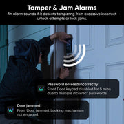 Wyze Auto-Lock Bolt v2, Fingerprint Keyless Entry Smart Lock, AI Learning Scanner with Wi-Fi Front Door Lock Deadbolt, Auto-Lock, 8 Months Battery, BHMA2, IP53, Anti-Peep Keypad, Backup Keys