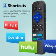 (Pack of 2) Replacement Remote Control Compatible for Roku TV,for TCL Roku/for Hisense Roku/for Onn Roku(Not for Roku Stick,Box and Players)