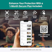 Arlo Essential Wireless Security Camera 2K (3rd Gen) - 2-Cam | Rechargeable home security camera; 2K & color night vision; Person, vehicle & animal detection; 1-mo Secure plan incl.