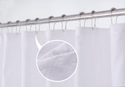 N&Y HOME Fabric Shower Curtain Liner with Magnets Standard Size, White | Hotel Quality, 12 Button Holes, Machine Washable, Water Repellent Cloth Shower Curtain with Magnets for Bathroom