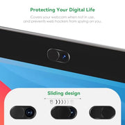 CloudValley Laptop Camera Cover Slide, Metal 0.023 Inch Ultra-Thin, 2 Packs | Web Webcam Cover for MacBook Pro / Air, Laptop, iMac, iPad, iPhone 8/7, Computer Accessories, Privacy Protection, Black