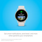Garmin vívoactive® 5, Health & Fitness GPS Smartwatch, 42mm, Ivory | 24/7 Health Monitoring, Built-In Sports Apps, Sleep Coach, Body Battery™ Energy Monitoring, Workout Benefit & Recovery Time