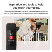 Google Fitbit Charge 6 - Fitness Tracker - Obsidian/Black | Google apps, heart rate on exercise equipment, 3-month Google Health Premium membership included, small and large bands