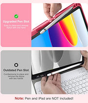 Hamile for iPad A16 11th 10th Generation Case with Keyboard - Wireless | Backlit Detachable Folio Keyboard Cover, Pencil Holder, for iPad A16 11-inch 2025 10th Generation 10.9 Inch 2022, Pink