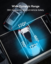 IIWEY N5 4 Channel Dash Cam for Cars, 360° View 2K Front 1080P Rear Inside | Includes 128GB Card, 5G WiFi & APP Control, IR Night Vision, G-Sensor, 24 Hours Parking Mode