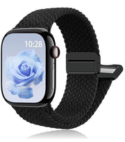 Magnetic Braided Stretchy Loop - Compatible with Apple Watch Band Women Men | 42mm 46mm 40mm 41mm 44mm 45mm 38mm 49mm Sport Solo Loop,Elastic Fabric Nylon Strap for iWatch 12 11 10 9 8 7 6 5 4 3 SE Ultra