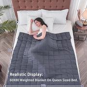 yescool Weighted Blanket for Adults 20lbs Queen Size, 60" x 80", Grey