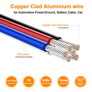 VIABRICO 10 Gauge Wire, for Automotive Power/Ground, Battery Cable, Car Audio, RV, Amp, CCA, Automotive Wire, Amp Kit, Battery Cables, Wiring Kit, (30 feet Each- Black/Red)