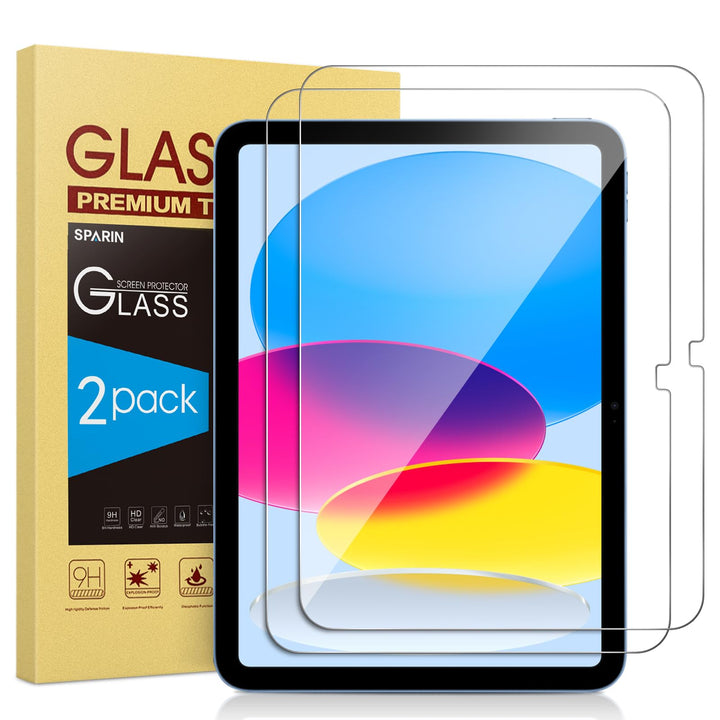 SPARIN 2 Screen Protector for iPad A16 /10th Gen 2025/2022, [11’’/10.9’’] | 2 Pack for iPad 11th/10th Gen, Tempered Glass, Case Friendly, Anti-Scratch, Touch Sensitive, Apple Pencil Compatible