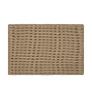 TYUU Waffle Bath Mat, Boho Bathroom Rugs Non Slip Washable, 30x20 Khaki | Super Absorbent Quick Dry Bath Rug, Non-Slip Backing, Soft Waffle Boho Farmhouse Bathroom Mats, Tub, Shower & Home Decor