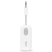 Twelve South AirFly SE, Bluetooth Wireless Audio Transmitter Adapter, White | Bluetooth Adapter for AirPods/Headphones, 20+ Hr Battery, Works with 3.5mm aux Jacks on Airplanes, TVs, Gym Equipment, Travel