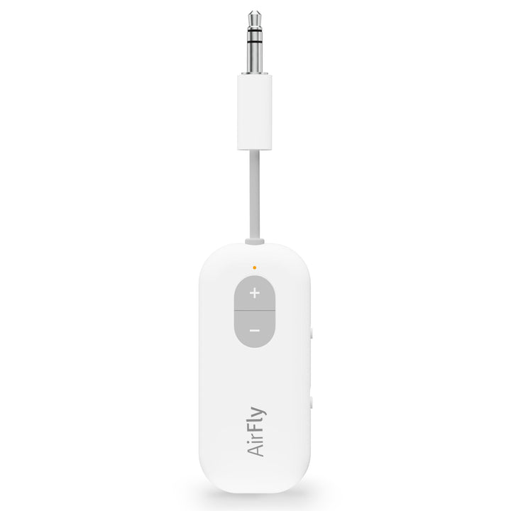 Twelve South AirFly SE, Bluetooth Wireless Audio Transmitter Adapter, White | Bluetooth Adapter for AirPods/Headphones, 20+ Hr Battery, Works with 3.5mm aux Jacks on Airplanes, TVs, Gym Equipment, Travel
