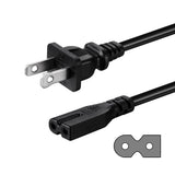 2 Prong AC Power Cord Compatible with Vizio D/E/M Series HDTV, Vizio Sound Bar Power Cable Replacement