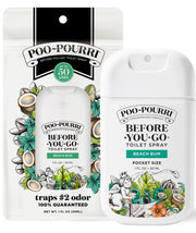 Poo-Pourri Before-You-Go Pocket Toilet Spray, Beach Bum, 1 Fl Oz | Travel Essentials On-The-Go Bathroom Odor Deodorizer with Essential Oils, Up to 50 Uses, TSA Approved, Coconut Orchid Scent