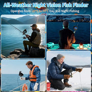 Underwater Fishing Camera TMACTIME 1080P HD, Portable Fish Finder with 4.3" LCD Display & Infrared Night Vision Light, IP68 Waterproof & 5000mAh, Fishing Camera for Ice Lake Boat Kayak Fishing - 15M