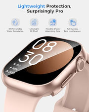 Goton IP67 Waterproof Case with Glass for Apple Watch Series 11/10 42mm | Water-Resistant & Anti-Fog, Tempered Glass Screen Protector Hard PC Cover for iWatch Series 11 42 mm, Sensitive Touch