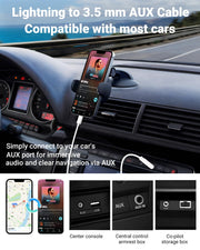 Aux Cord for iPhone,[Apple MFi Certified] Lightning to 3.5 mm AUX Cable for Car Stereo, Speaker, Headphone, Auxiliary Audio Cable Compatible with iPhone 14 13 12 11 XS XR X 8 7 3.3FT White
