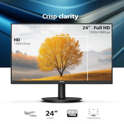 Philips 24 Inch Computer Monitor FHD 100Hz VA VESA Flicker-Free, 241V8LB | 1920×1080 LED Monitor, 4ms GtG, Adaptive Sync, HDMI 1.4, Tilt Adjust, Low Blue Light, 4yr Advance Replacement Warranty