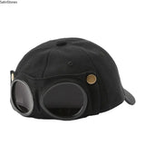 Detachable Goggle Pilot Baseball Cap