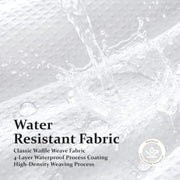 Dynamene Waffle Shower Curtain 256 GSM Heavy Duty Fabric 72"x72" White | Thick Textured Cloth, Weighted Hem, Water Repellent Washable, Hotel Luxury Polyester Shower Curtain Set for Bathroom 12 Hooks
