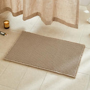TYUU Waffle Bath Mat, Boho Bathroom Rugs Non Slip Washable, 30x20 Khaki | Super Absorbent Quick Dry Bath Rug, Non-Slip Backing, Soft Waffle Boho Farmhouse Bathroom Mats, Tub, Shower & Home Decor
