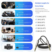 Syncwire 3.5mm Nylon Braided Aux Cable (3.3ft/1m,Hi-Fi Sound), Audio Auxiliary Input Adapter Male to Male Cord for Headphones, Car, Home Stereos, Speaker, iPhone, iPad, iPod, Echo & More – Black