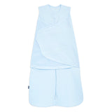 HALO SleepSack Swaddle | Cotton | 1.5 TOG | 68-75°F | 6-12 lbs |Baby Blue | 3-Way Swaddle: Arms In, Hands-to-Face or Arms Out | Double Zipper for Easy Changes | Hip-Healthy Design | Newborn 0-3 Months