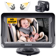 DoHonest Baby Car Camera HD 1080P: Rear Facing Car Baby Monitor Clear Image | Crystal Night Vision, Adjustable View Angle, Easy Setup, Anti-Glare Display, Safety for Kids & Infants